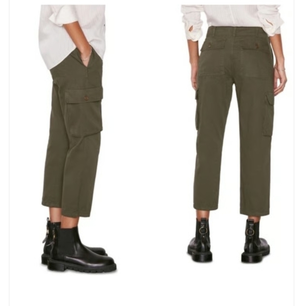 FRAME Relaxed Utility Pants Cargo Green Washed Surplus Cotton RUSPT586 Size 28​​